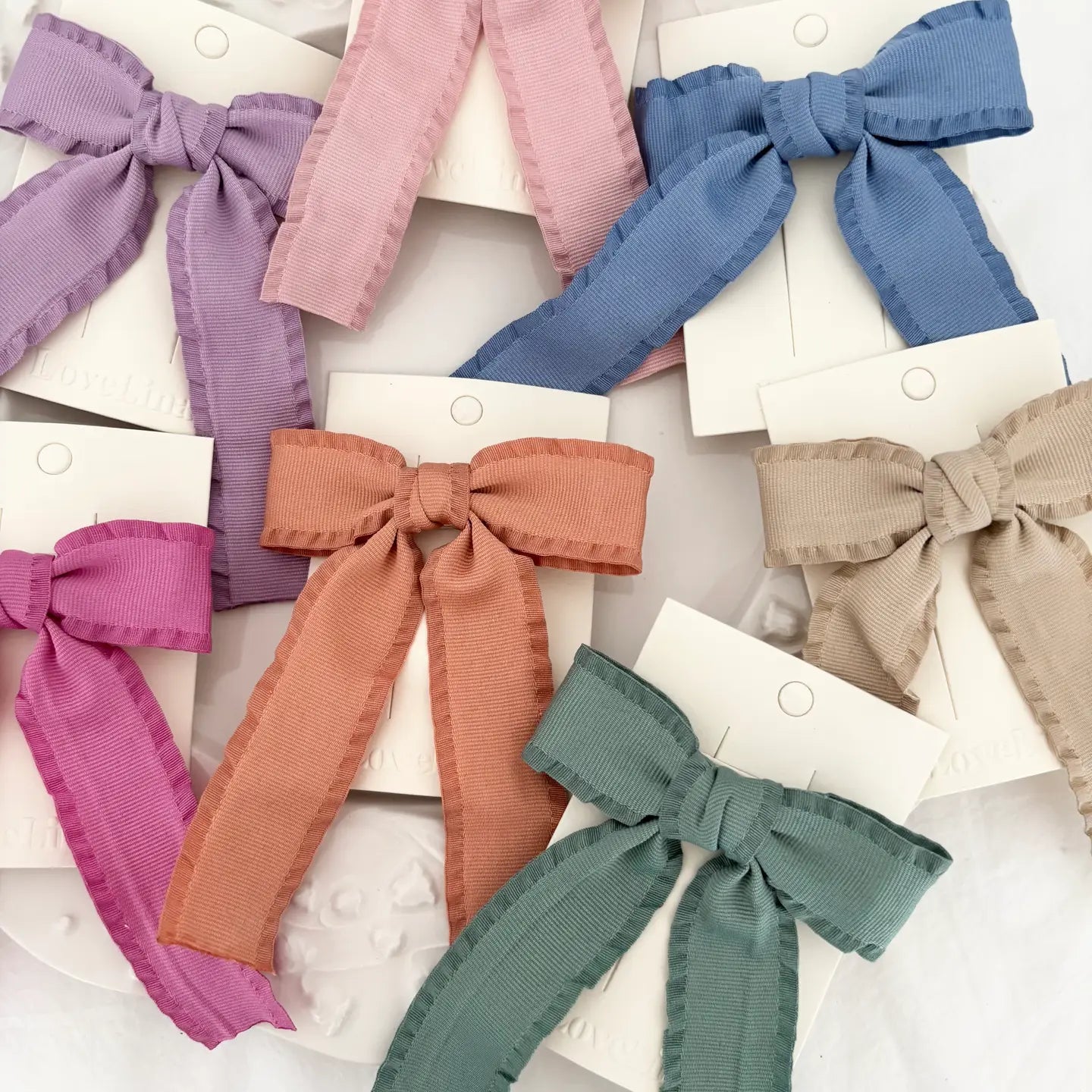 Love Lina | Ruffle Bow Hair Clip, Assorted Colors
