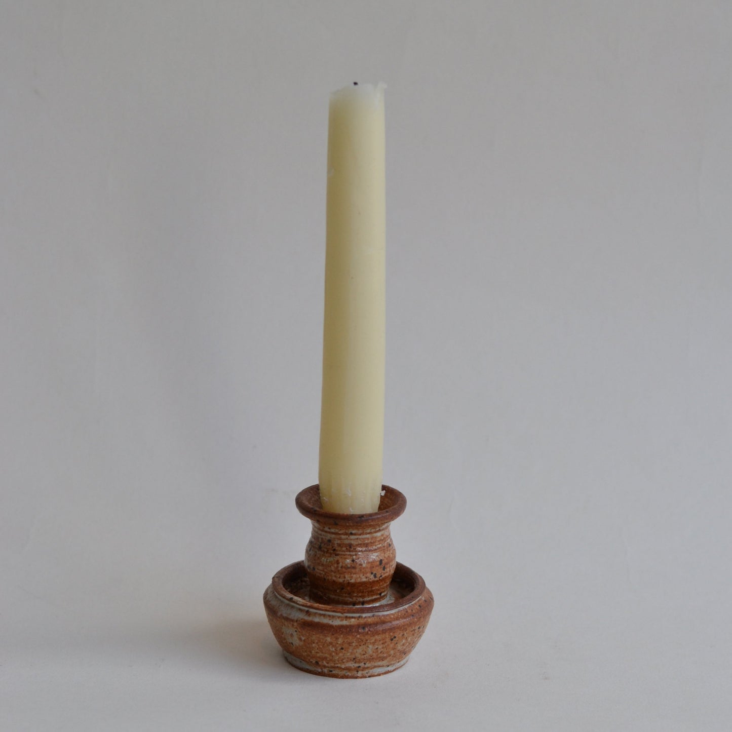Ceramic Taper Candle Holder, Small Rust
