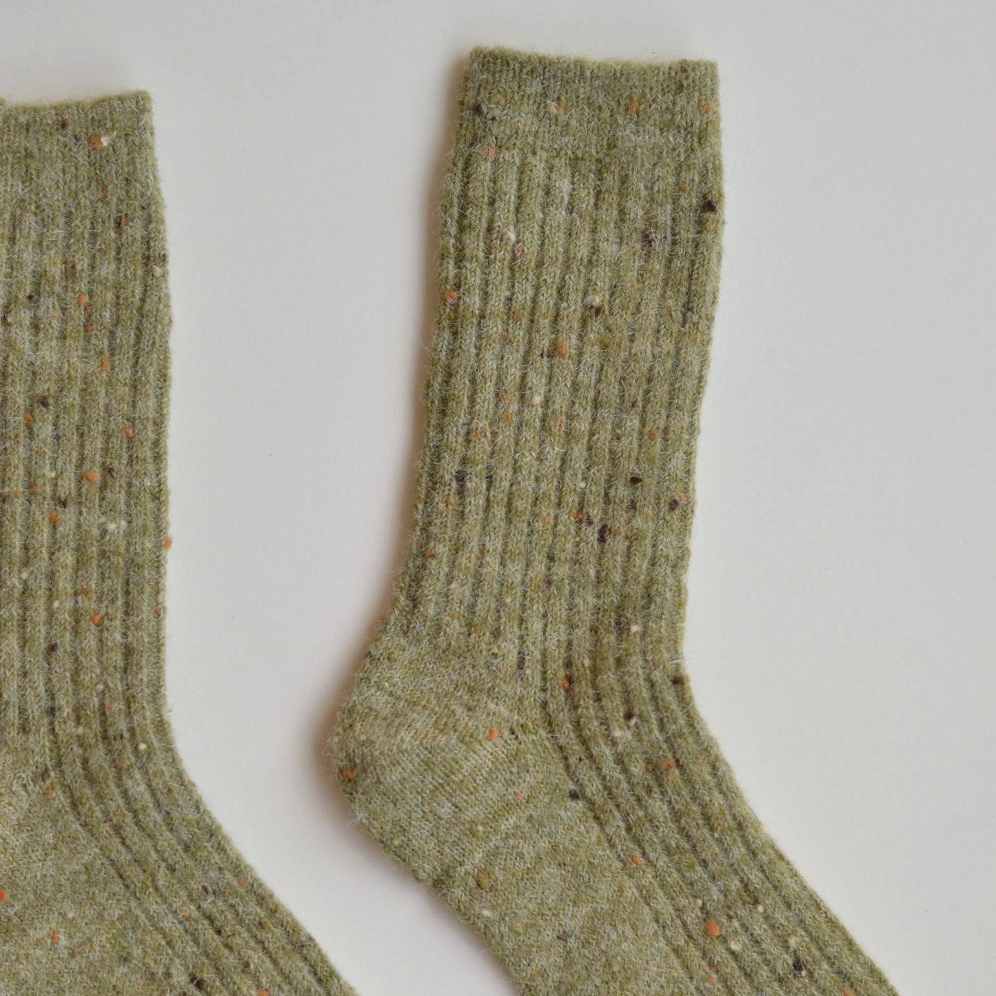 Winter Socks | Thick Wool Blend Confetti Socks, Sage