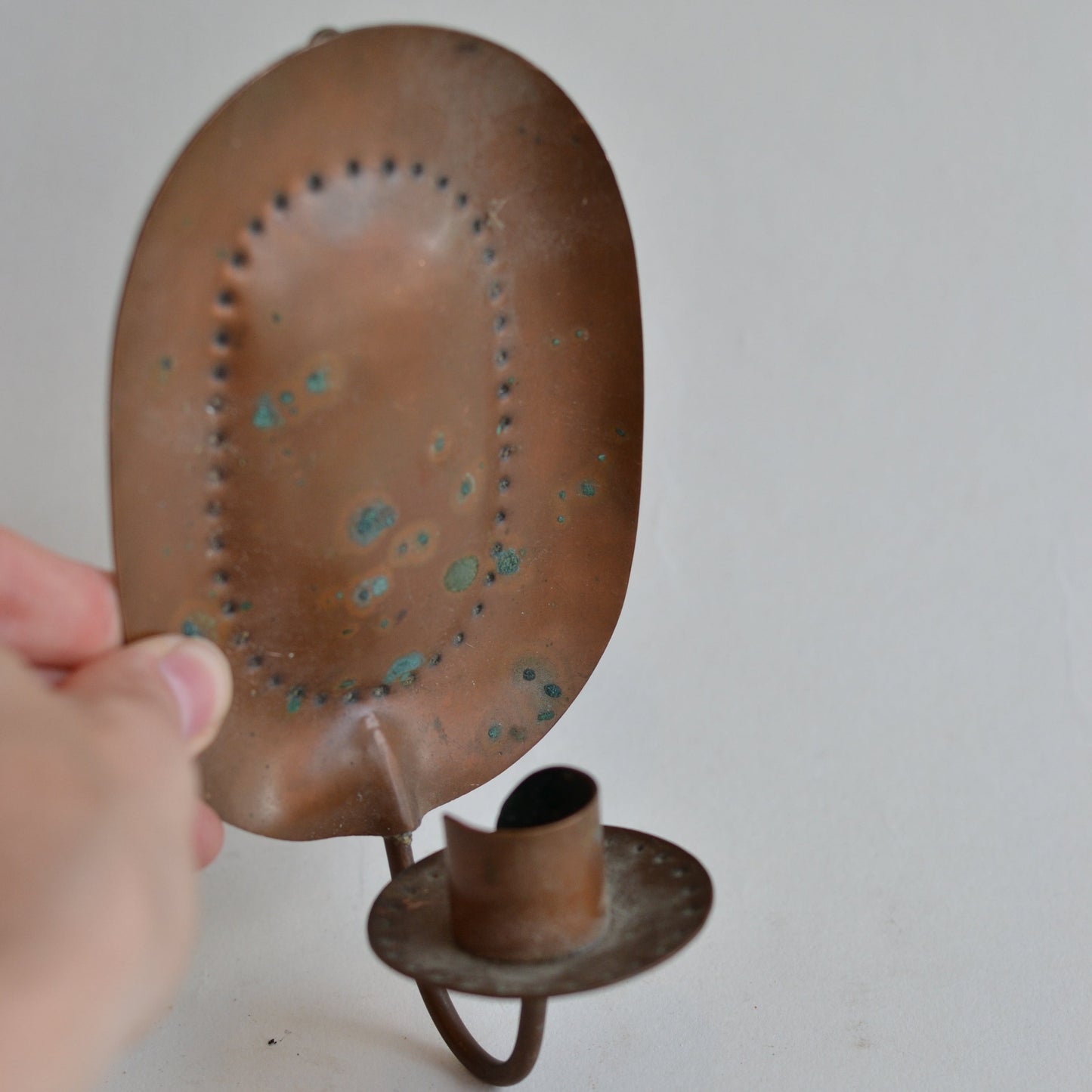 Tiny Copper Candle Sconce