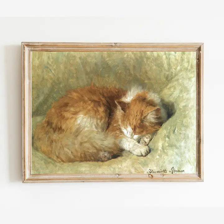 Sea to Skye | Sleeping Cat Antique Art Print