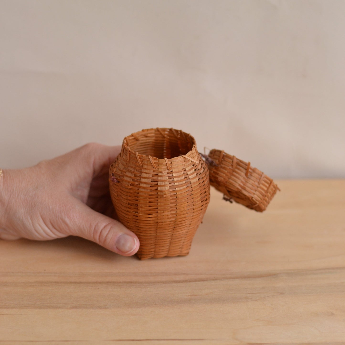 Tiny Lidded Basket