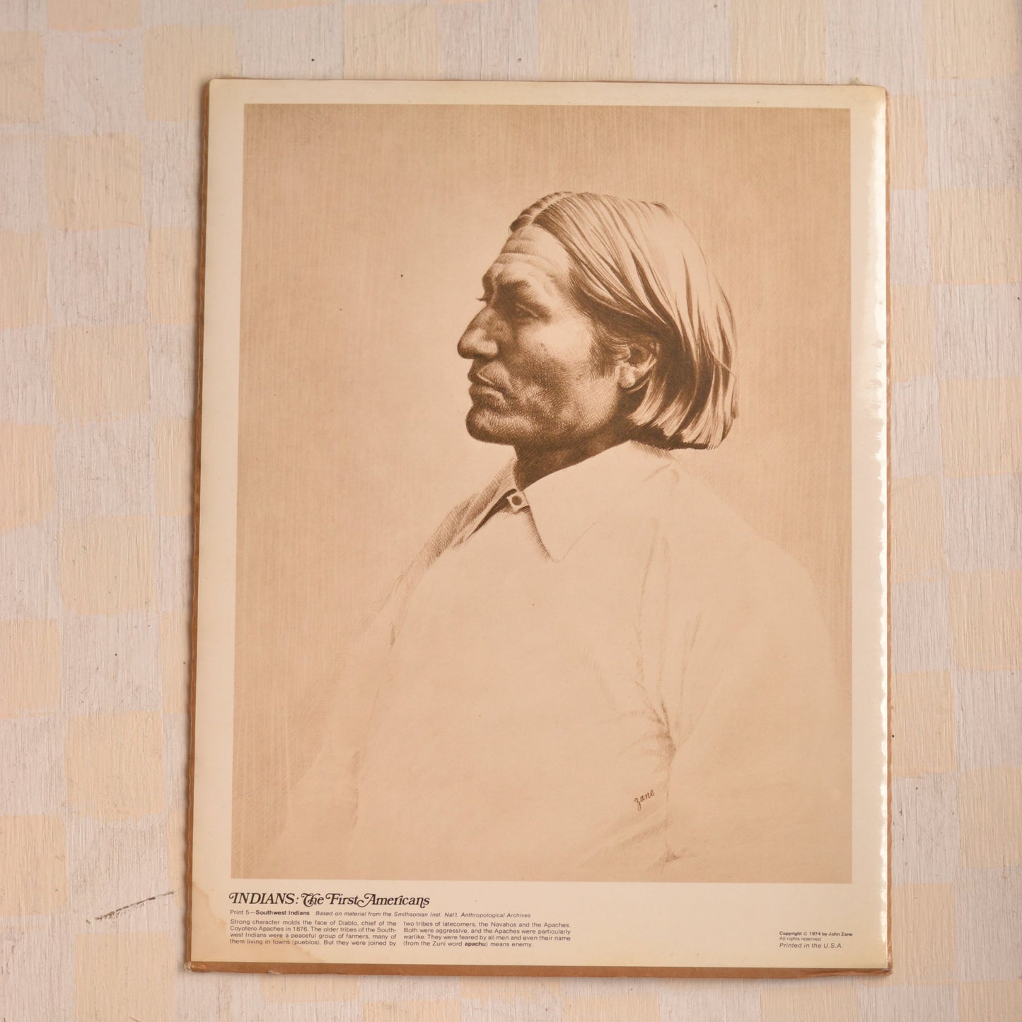 Vintage The First Americans Art Print, Southwest Indians