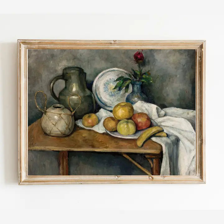 Sea to Skye | Still Life of Fruit on Table Antique Art Print