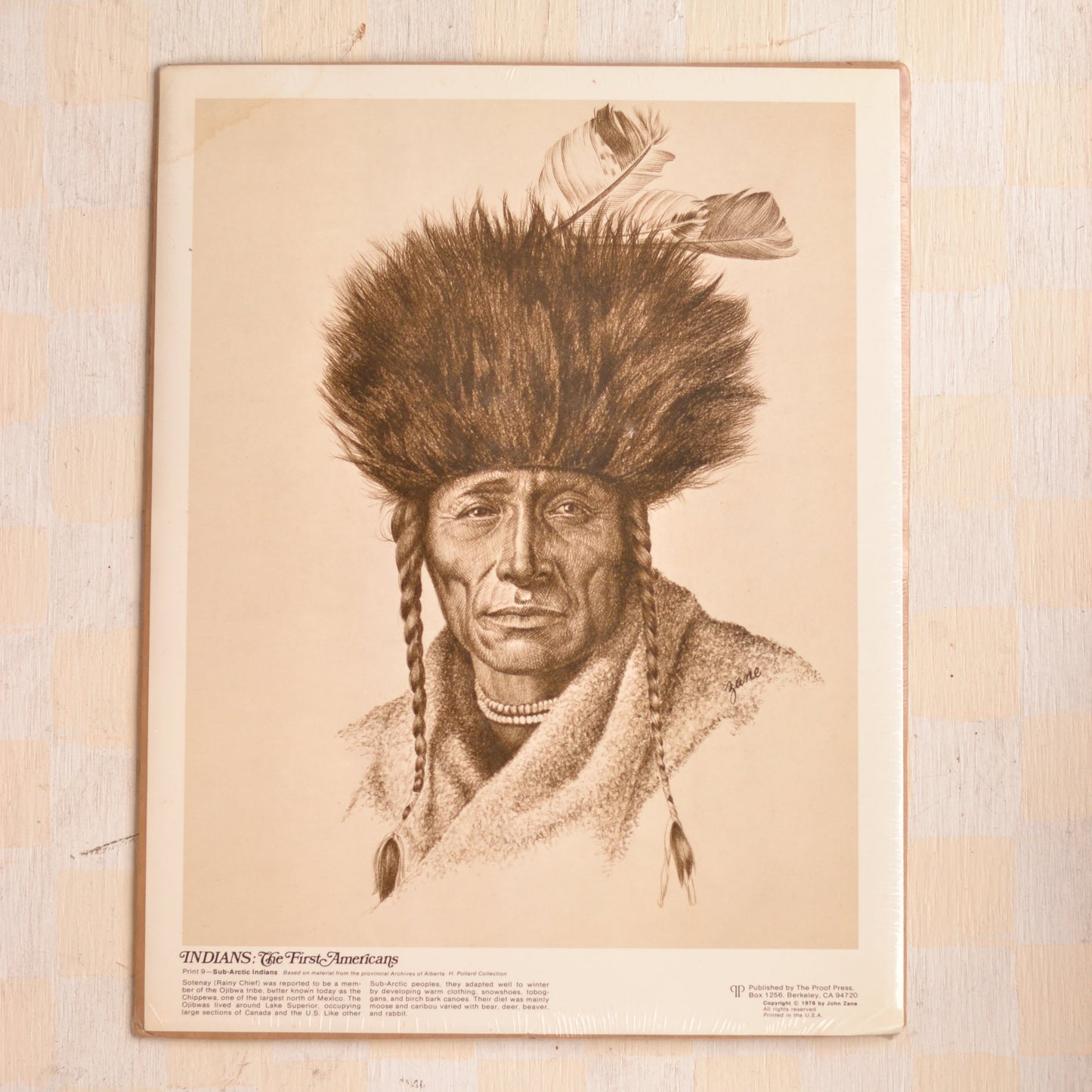 Vintage The First Americans Art Print, Sub-Artic Indians