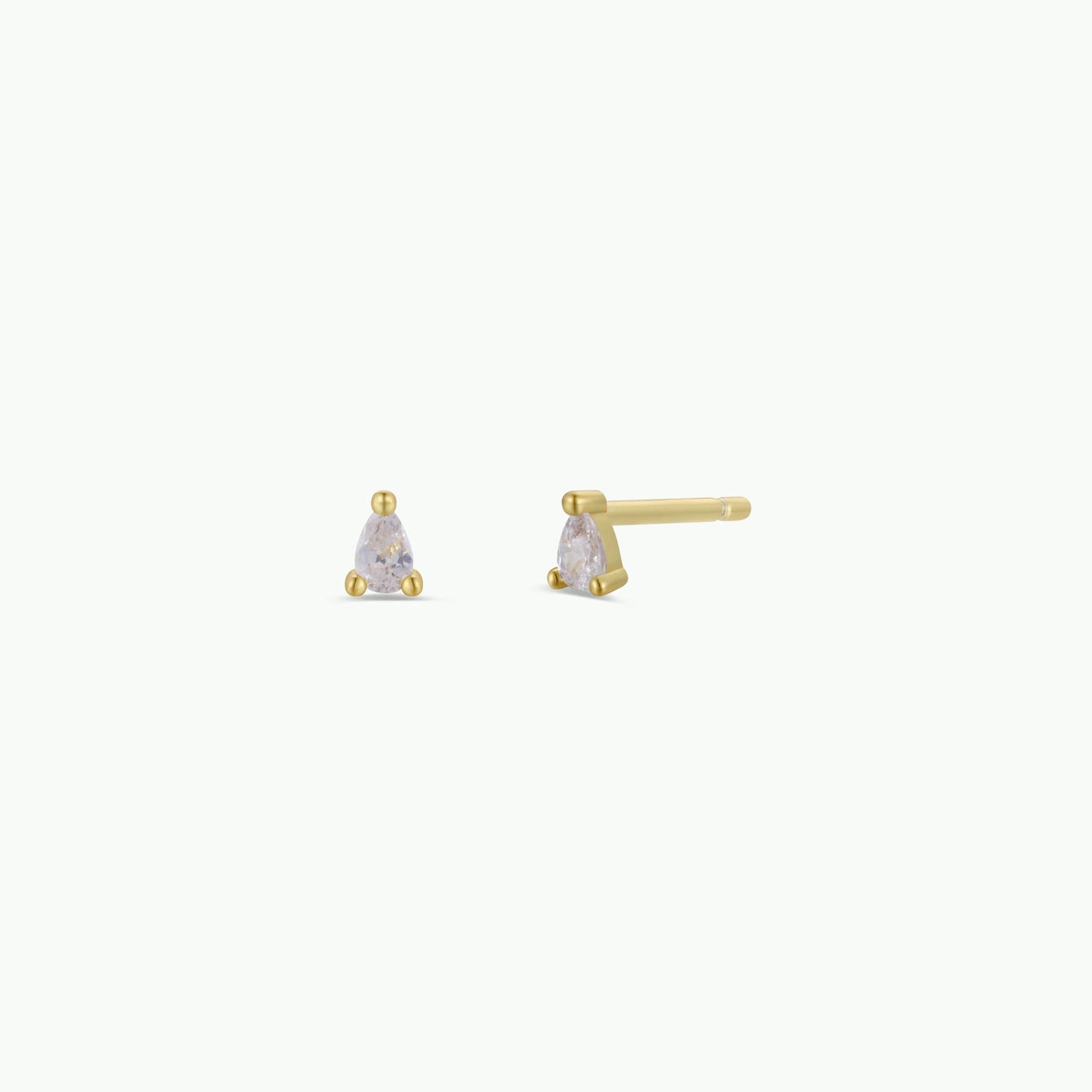 Jax Kelly | Teardrop, White Cz, Gold Earrings (Copy)