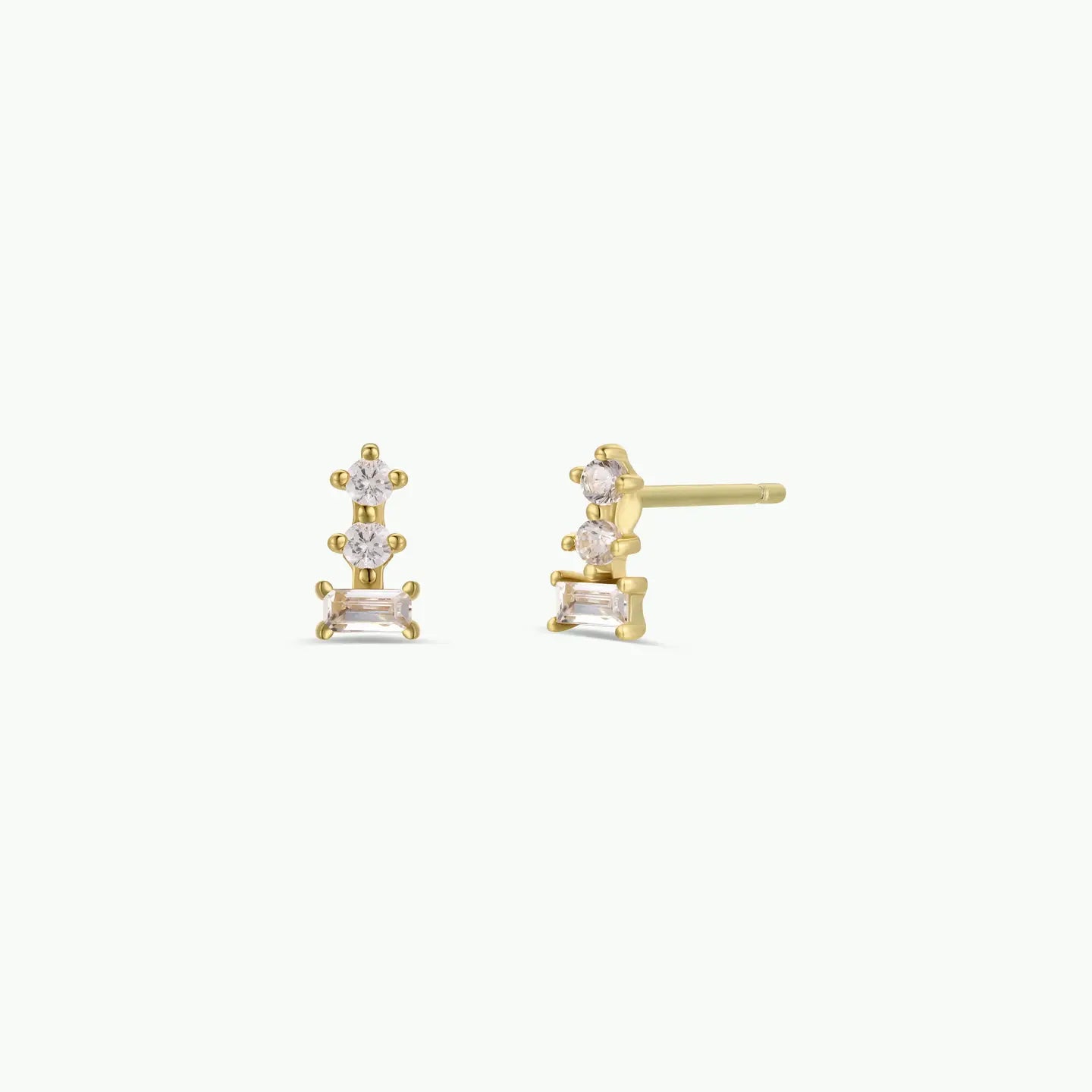 Jax Kelly | Trio Stud Stack Gold Earrings