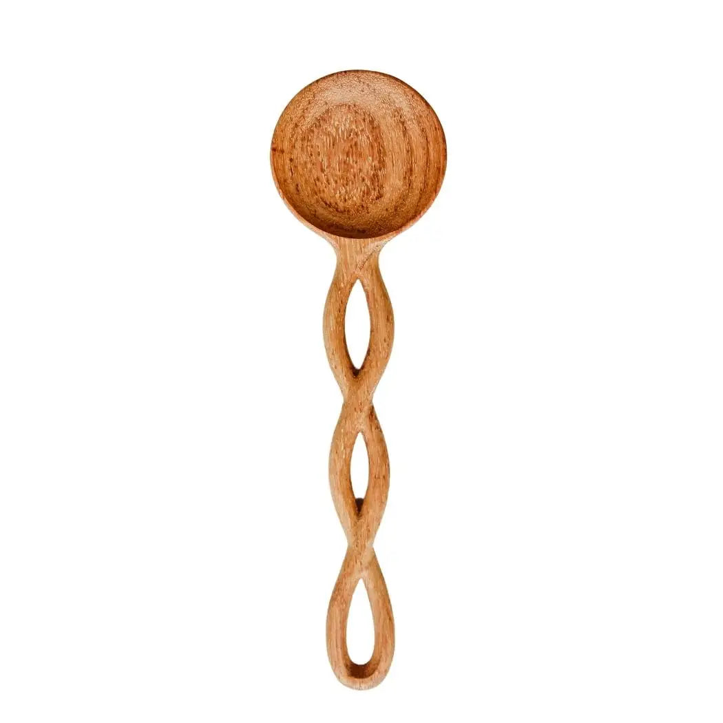 194 Craft House | Twisted Handle Wooden Salad Servers Spoon