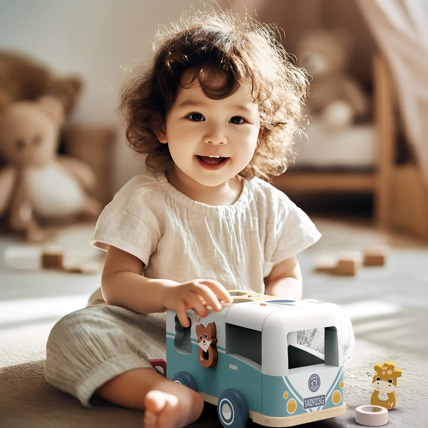 Speedy Monkey | Wood Van Shape Sorter