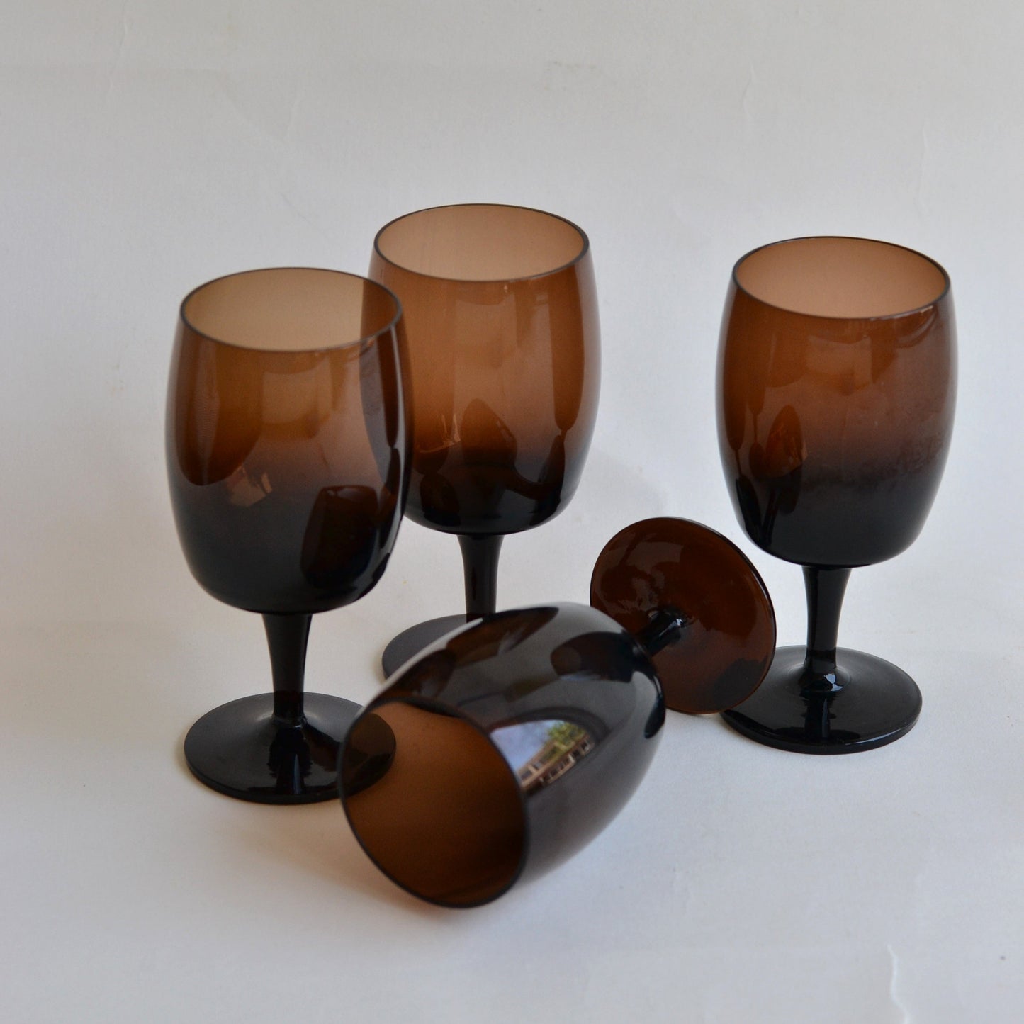 Amber White Wine Goblets