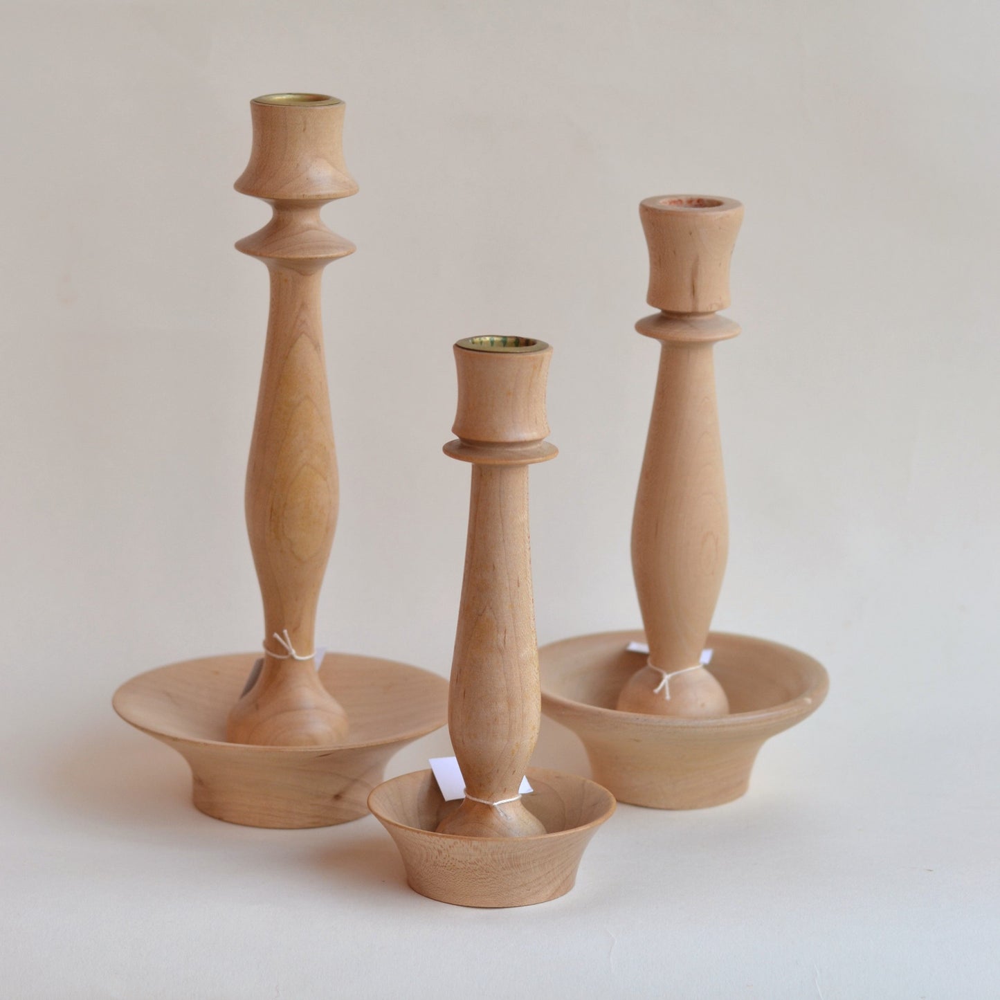 Light Wood Candlestick Holder, Medium