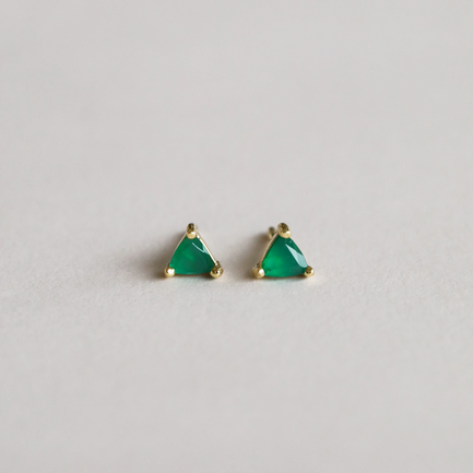 Jax Kelly | Energy Gemstone Studs, Green Onyx