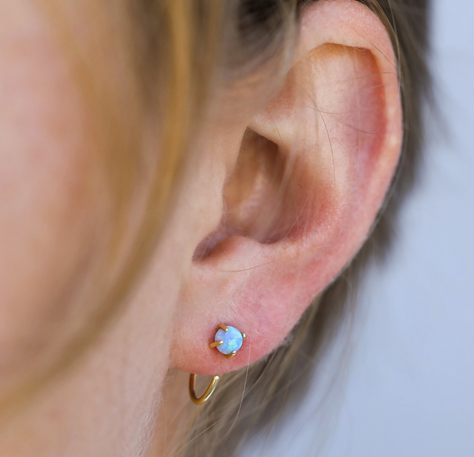 Jax Kelly | Gemstone Huggies, Opal