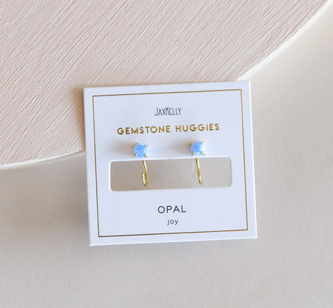 Jax Kelly | Gemstone Huggies, Opal