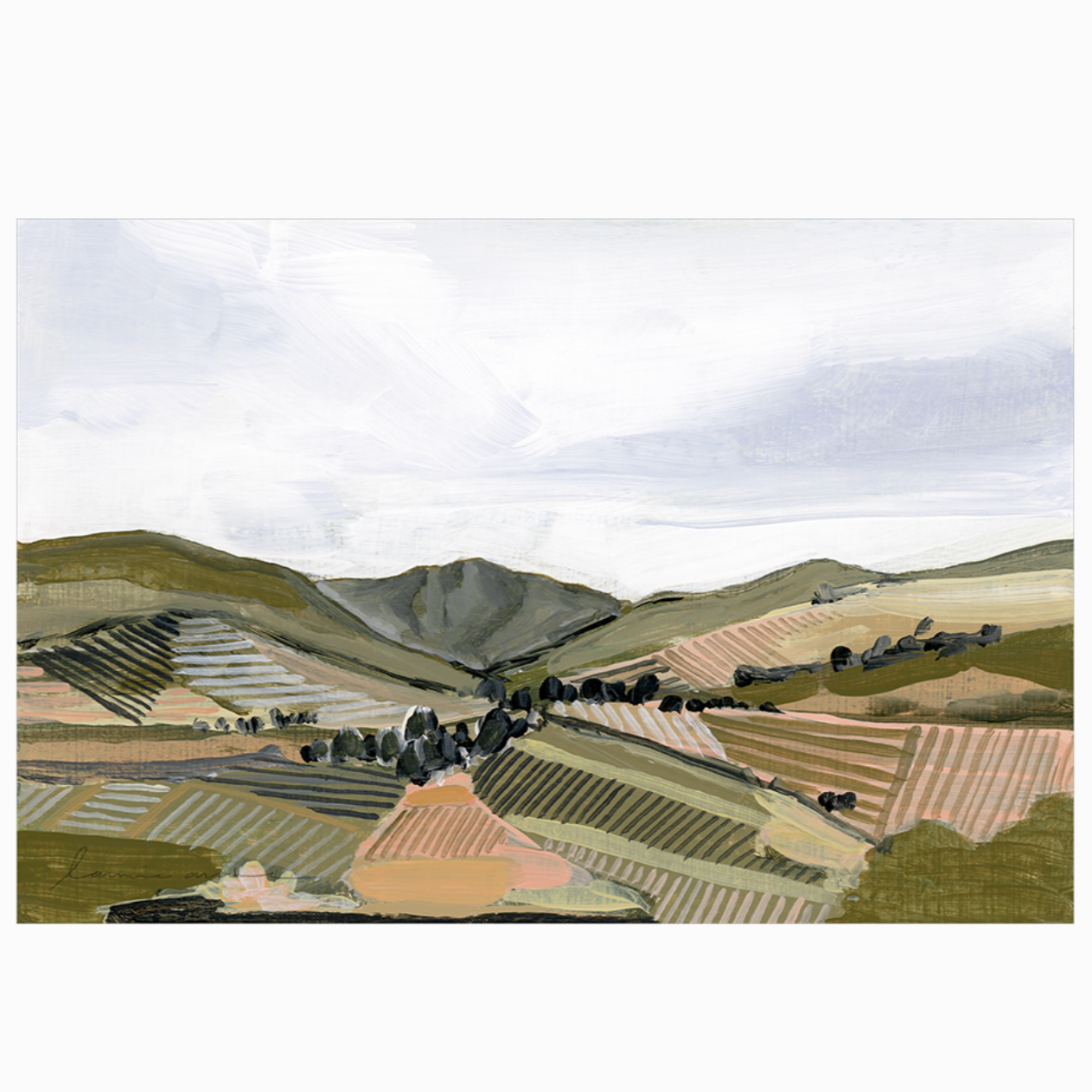 Laurie Anne Art | Fields Canvas Print, 11x14