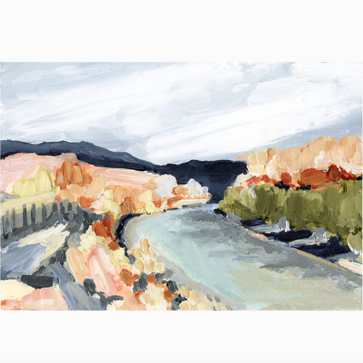 Laurie Anne Art | Painted River Canvas Print, 8x10