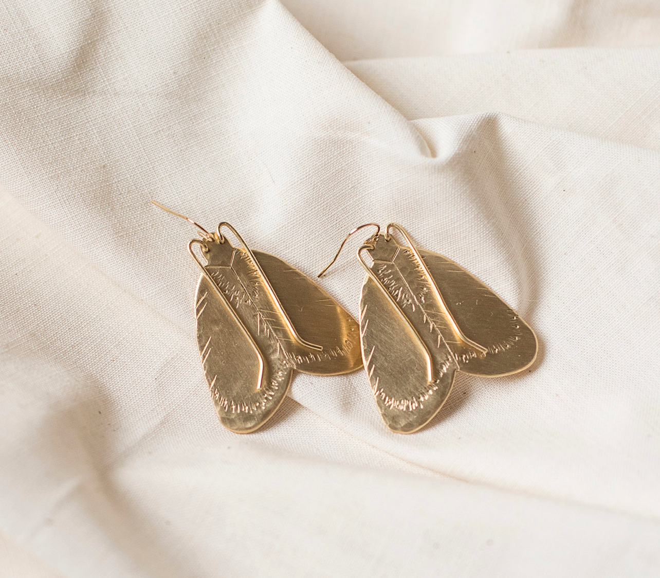 Cire’ Alexandria | Large Moth Earrings