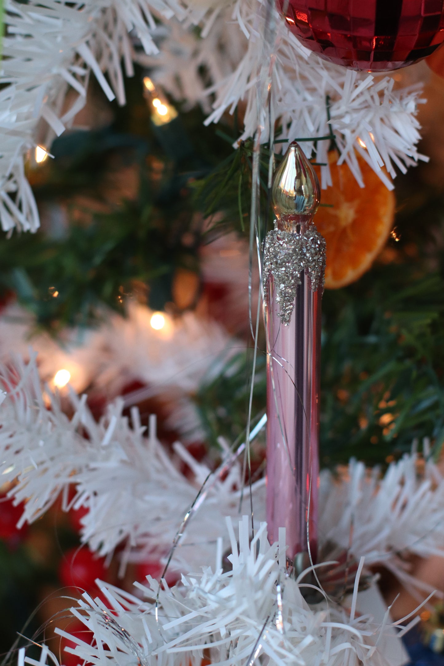 Dune Ornament | Pink Candle Clip Ornament
