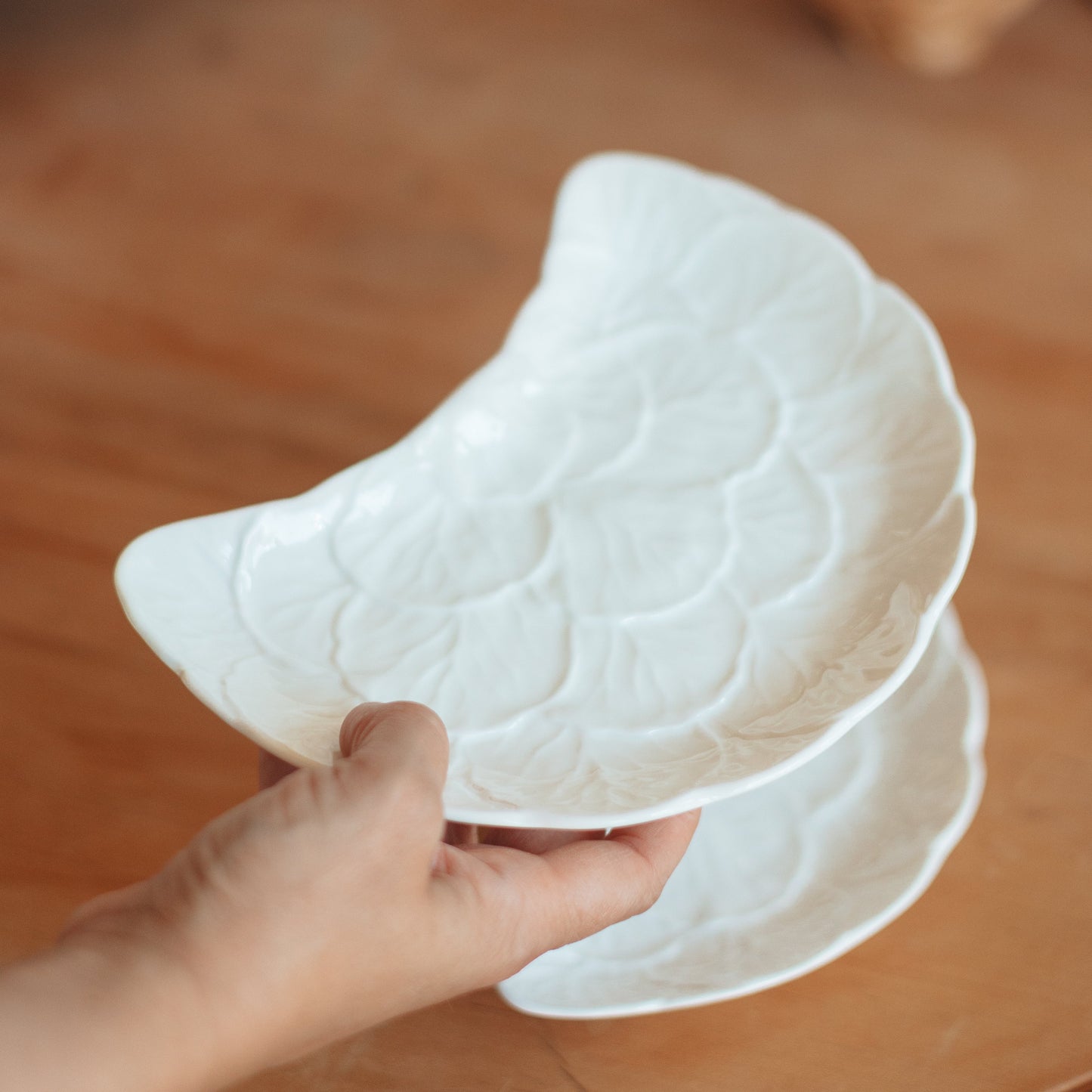 Wedgewood Countryware Cabbage Crescent Plate, Pair