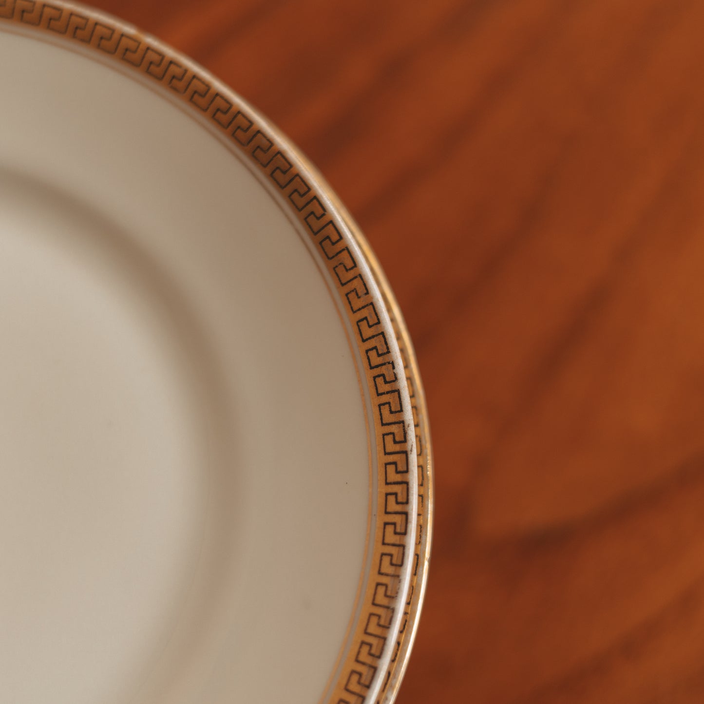 German Made, Greek Key Edged Dessert Plate, Set of 7