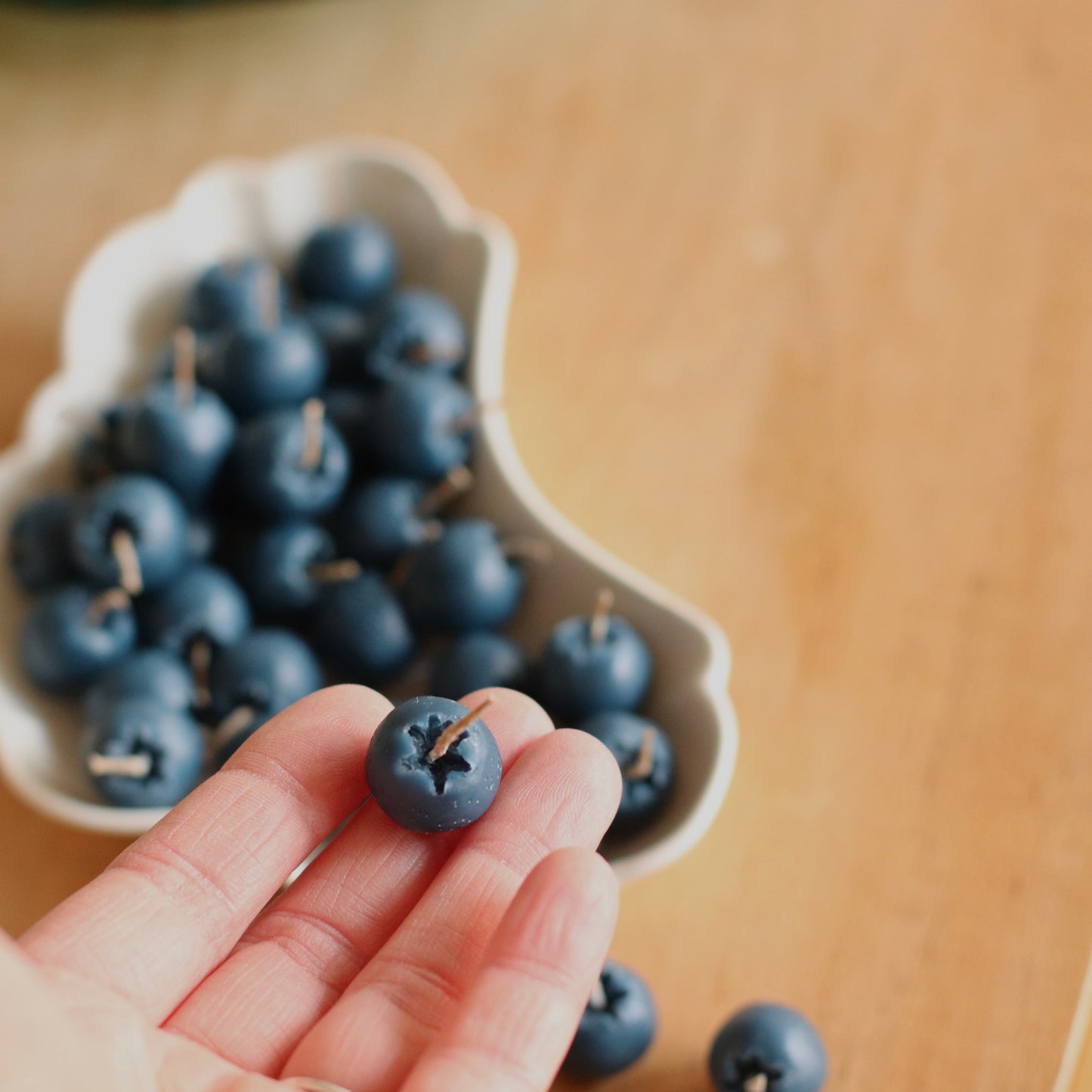 The Wax Pantry  | Individual Blueberry Beeswax Birthday Candle