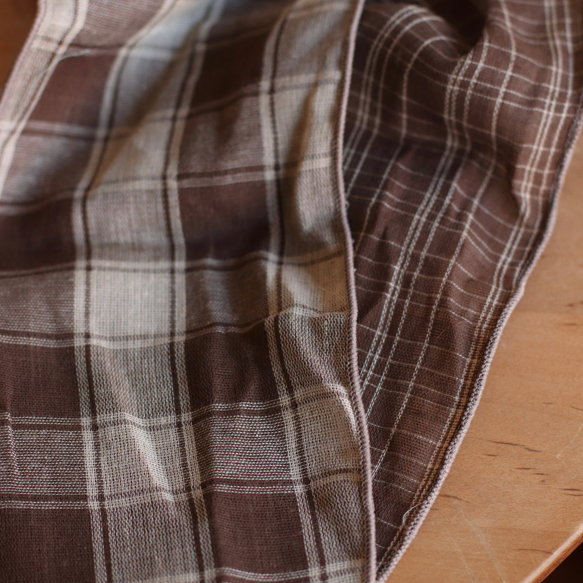 Dune Accessories | Skinny Plaid Scarf, Brown & Cream
