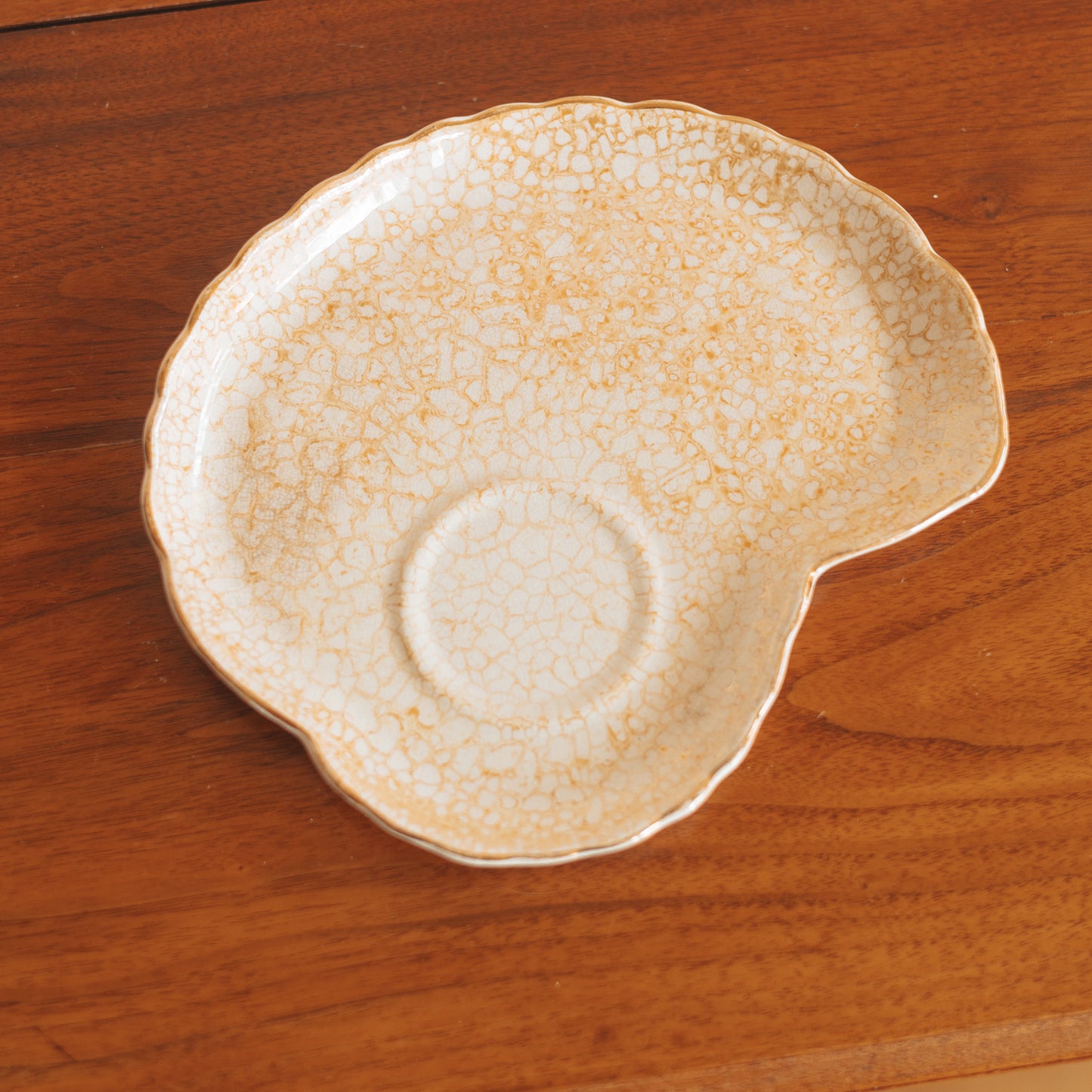 Gold Marbled Trinket Plate