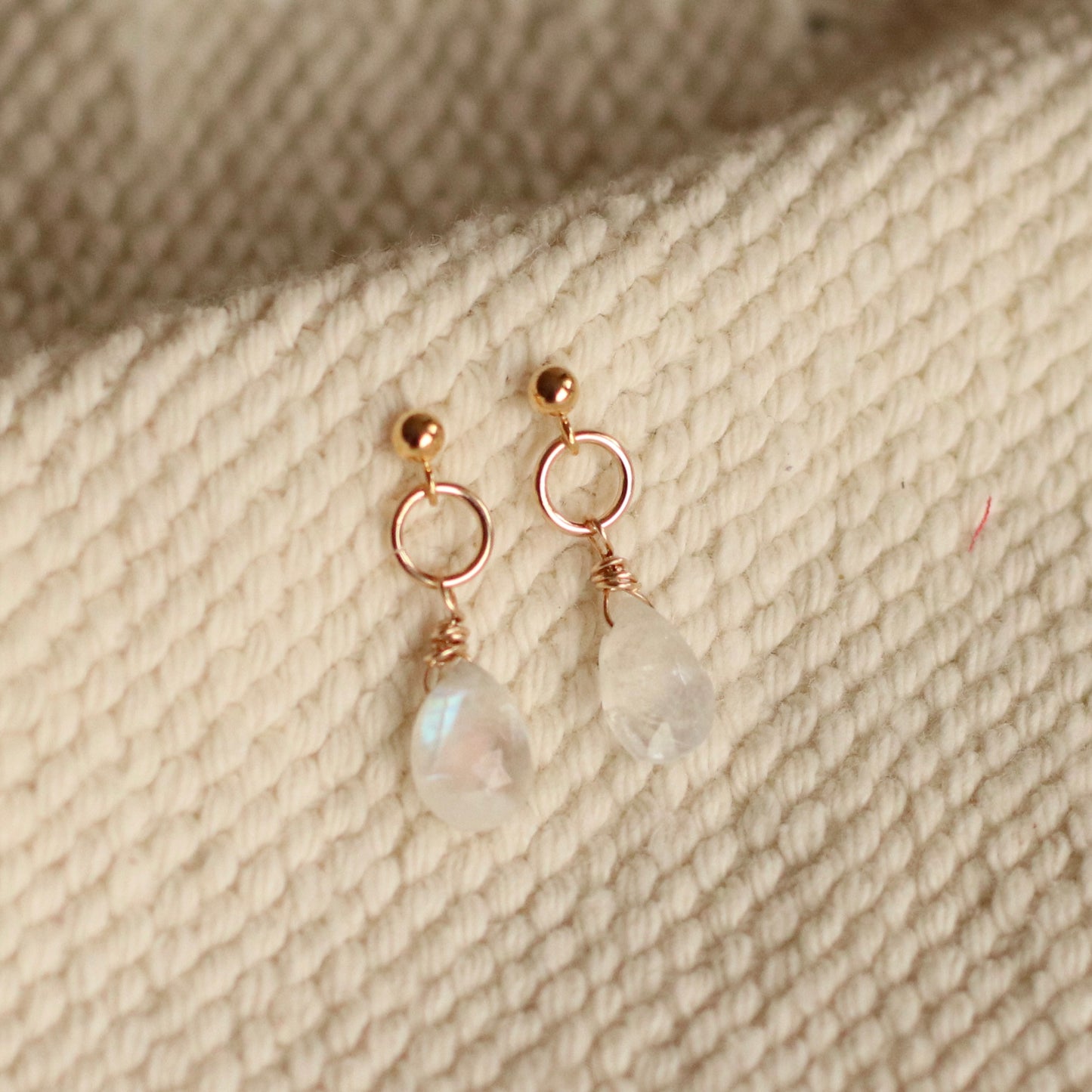 Cire’ Alexandria | Moonstone Gemstone Drops, 14K Gold Filled