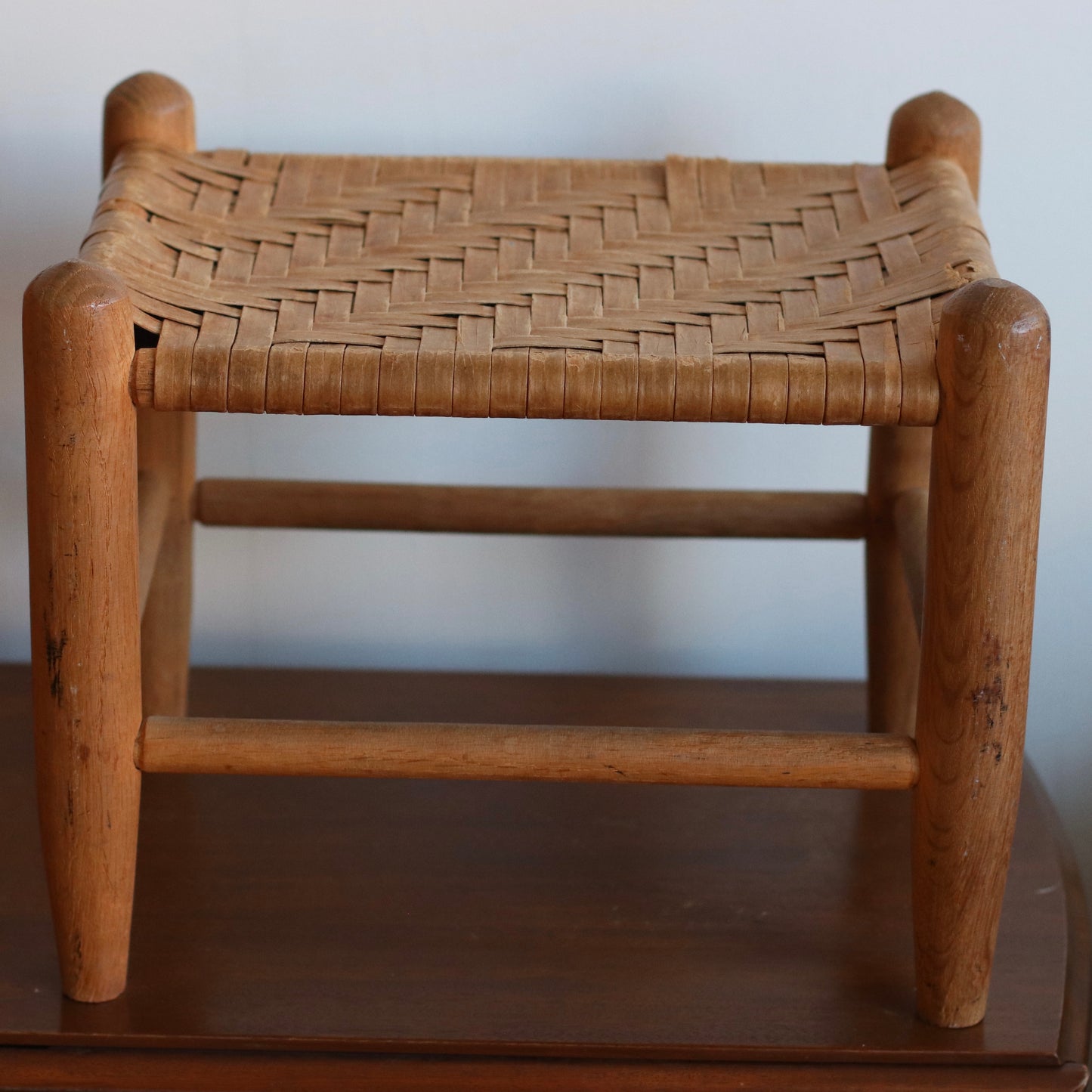 Small Primitive Topped Stool