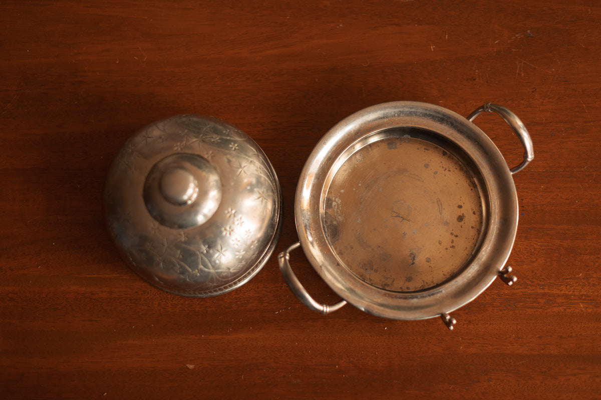 Antique Silver Plated Domed Butter/Cheese Dish