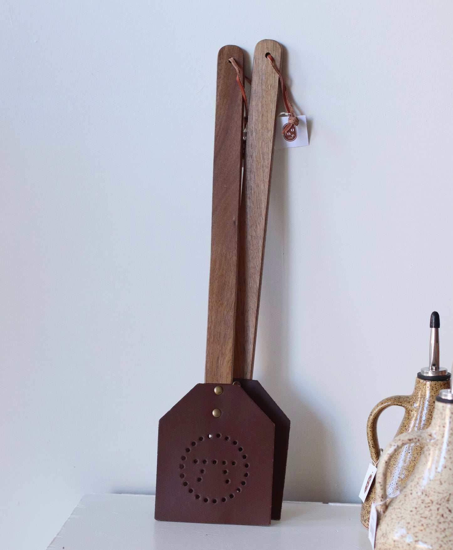 Fox Run | Acacia and Leather Fly Swatter