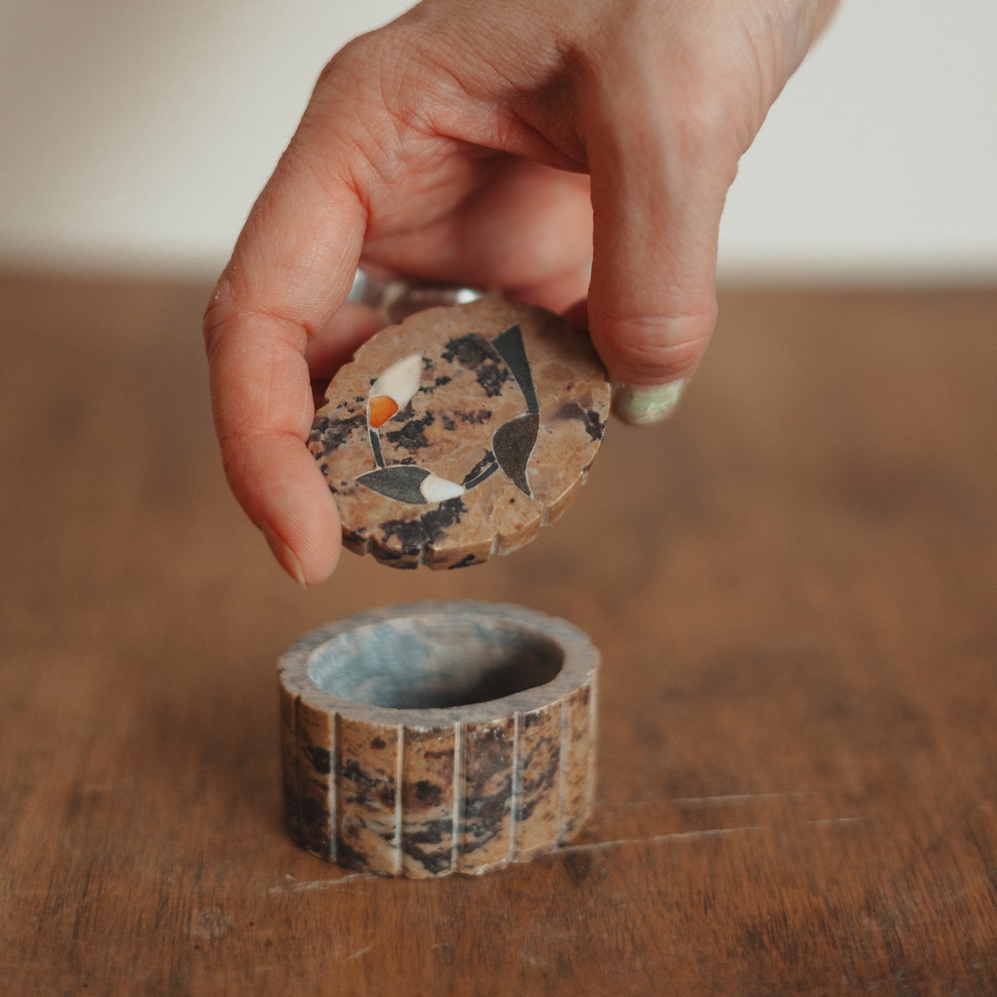 Tiny Stone Ring Box