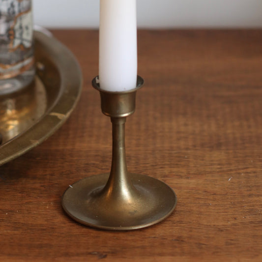 Elegant Single Brass Taper Holder
