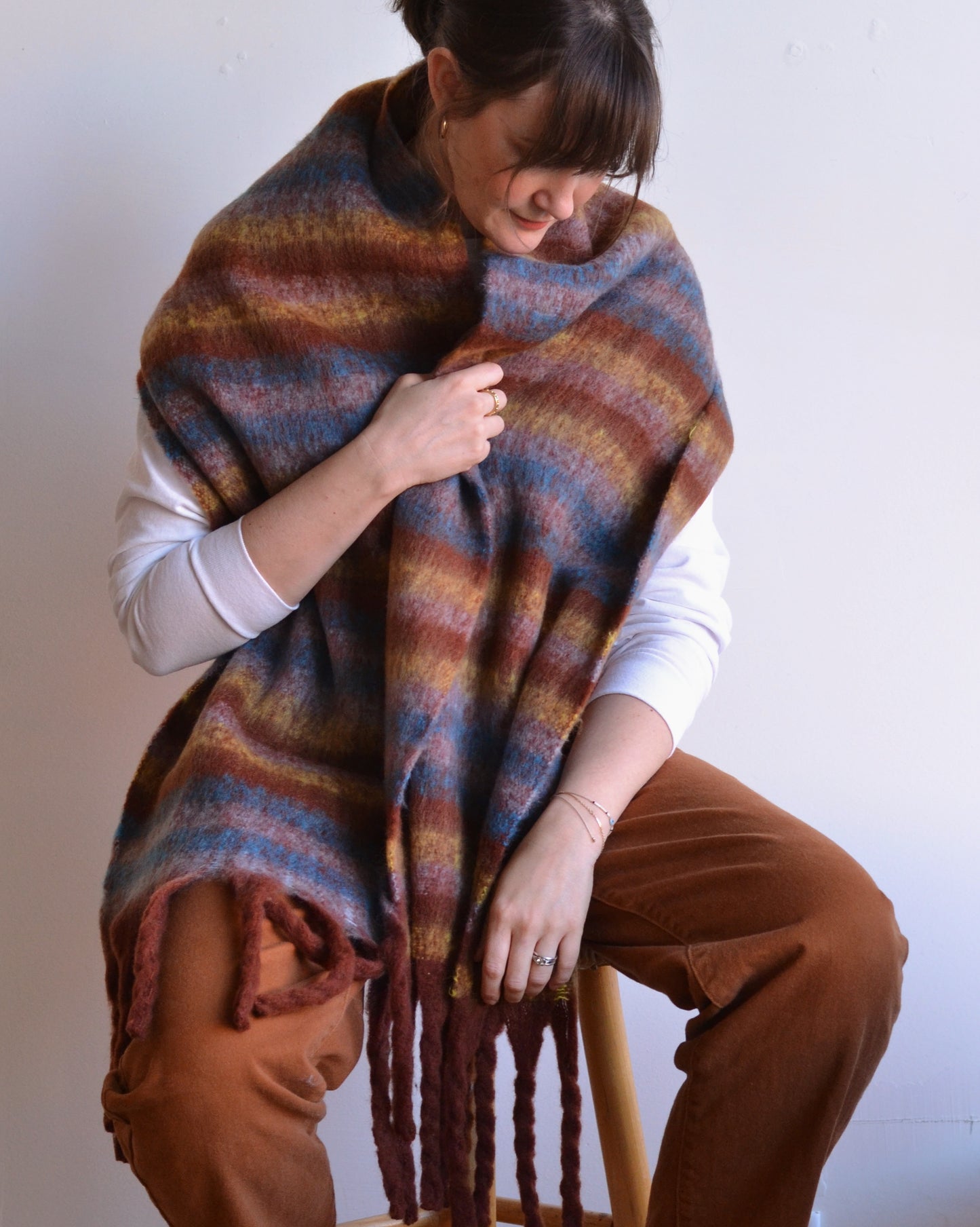 Funky | Extra Large Chunky Scarf, Coffee