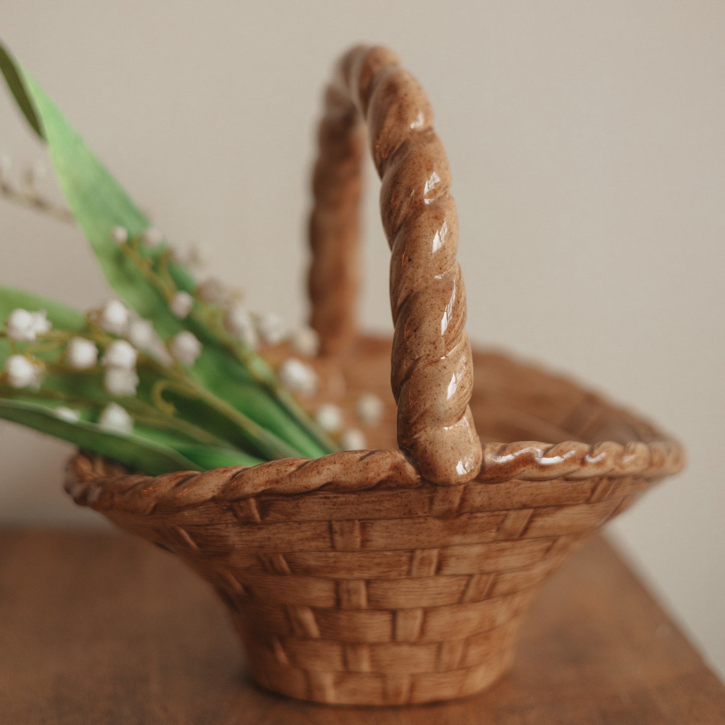 Handmade Ceramic Basket Vase