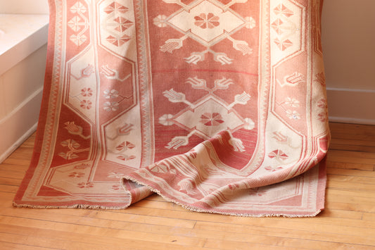 Turkish Rug | Soft Pink, Peach and Rust RUG005