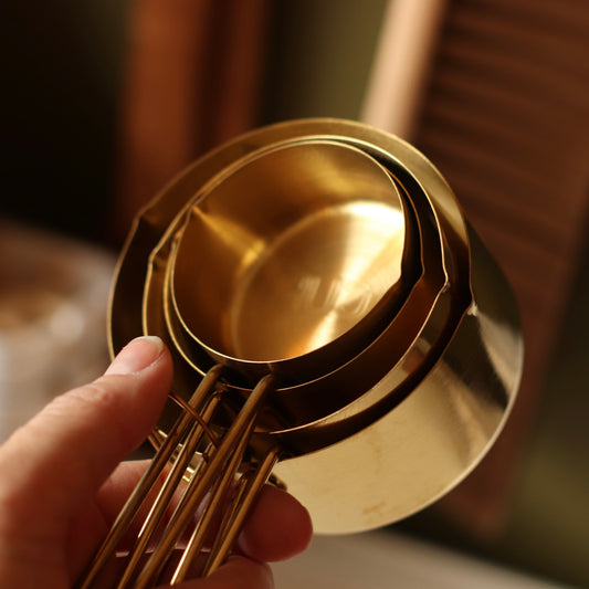 Gold Stainless Measuring Cup Set