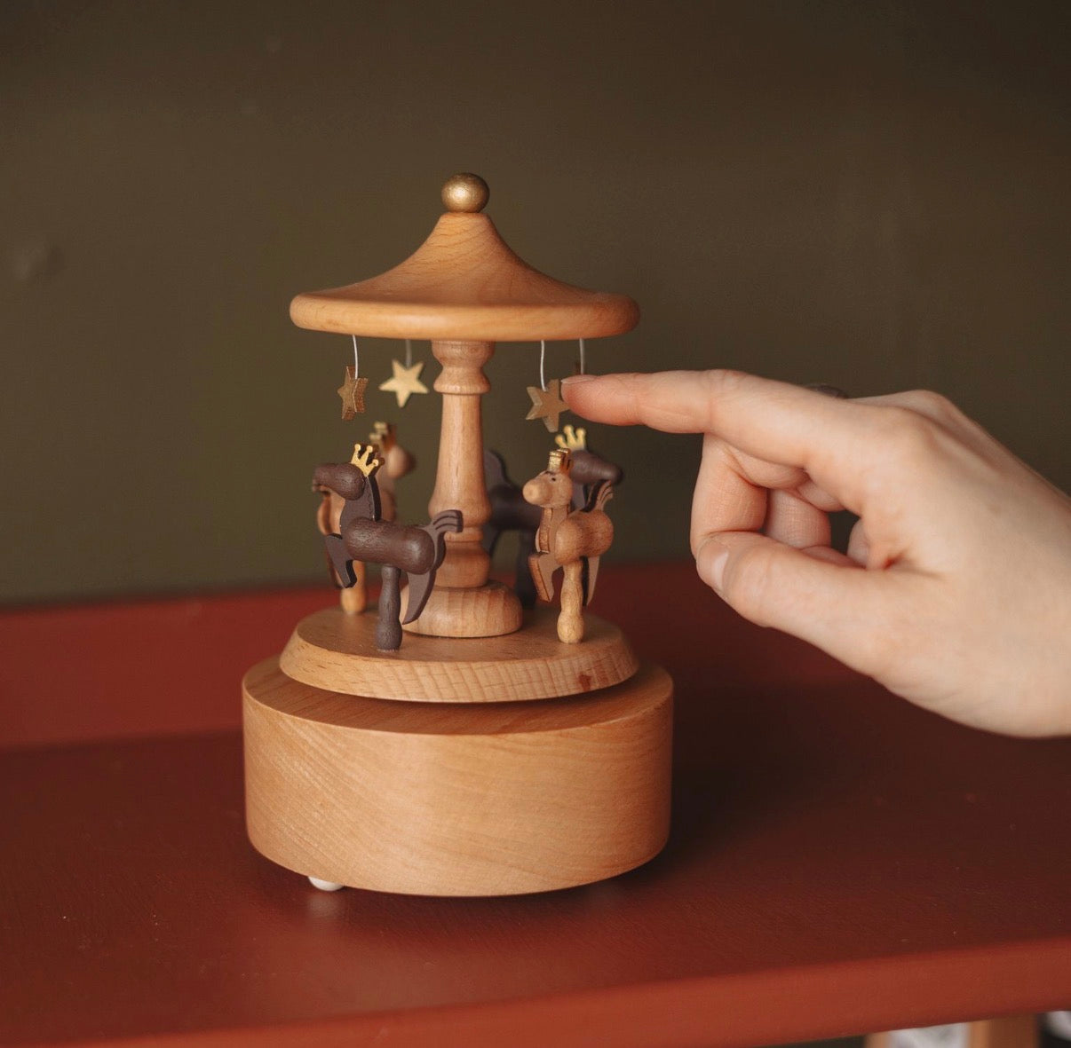 Royal Horse Carousel Wind Up Music Box