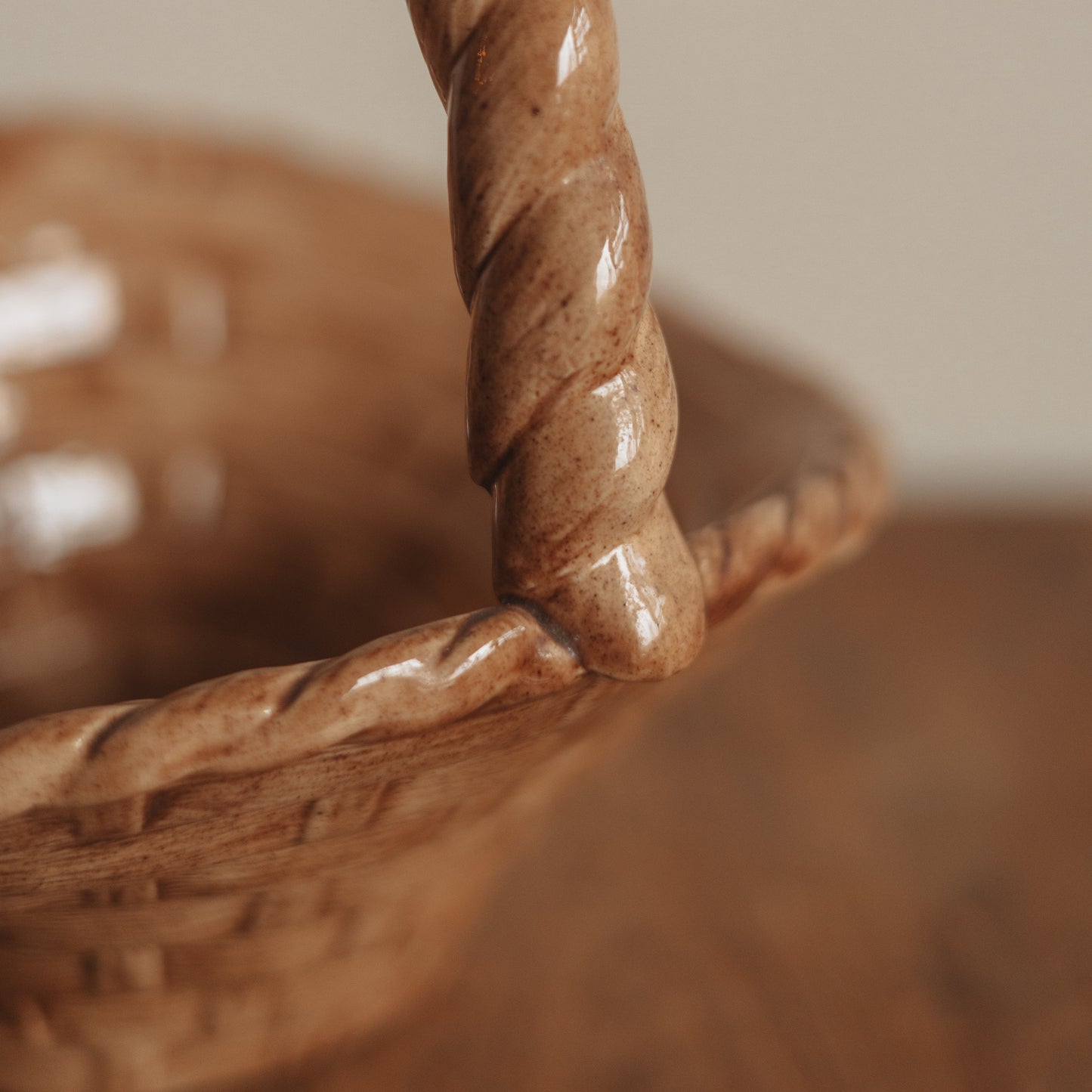 Handmade Ceramic Basket Vase