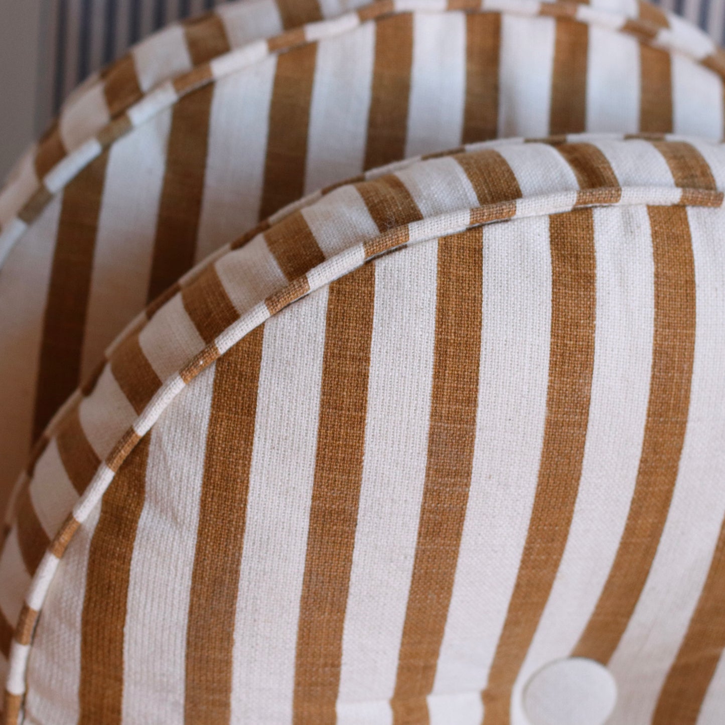 Dune Pillows | Gold Striped Pouf Pillow