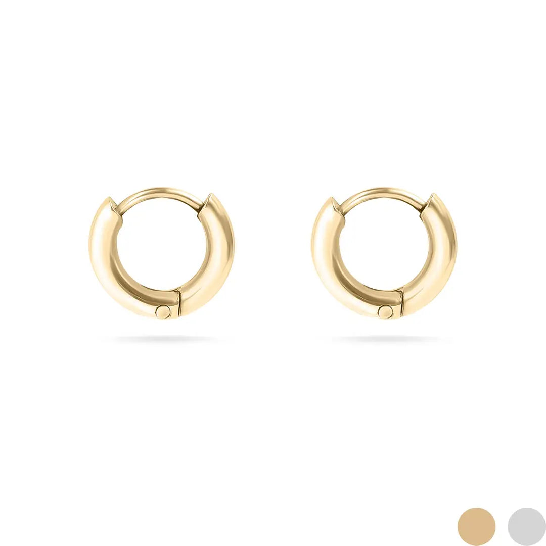 Dune Hoops | Gold Stainless Steel Minimalistic Thin Huggie Hoop
