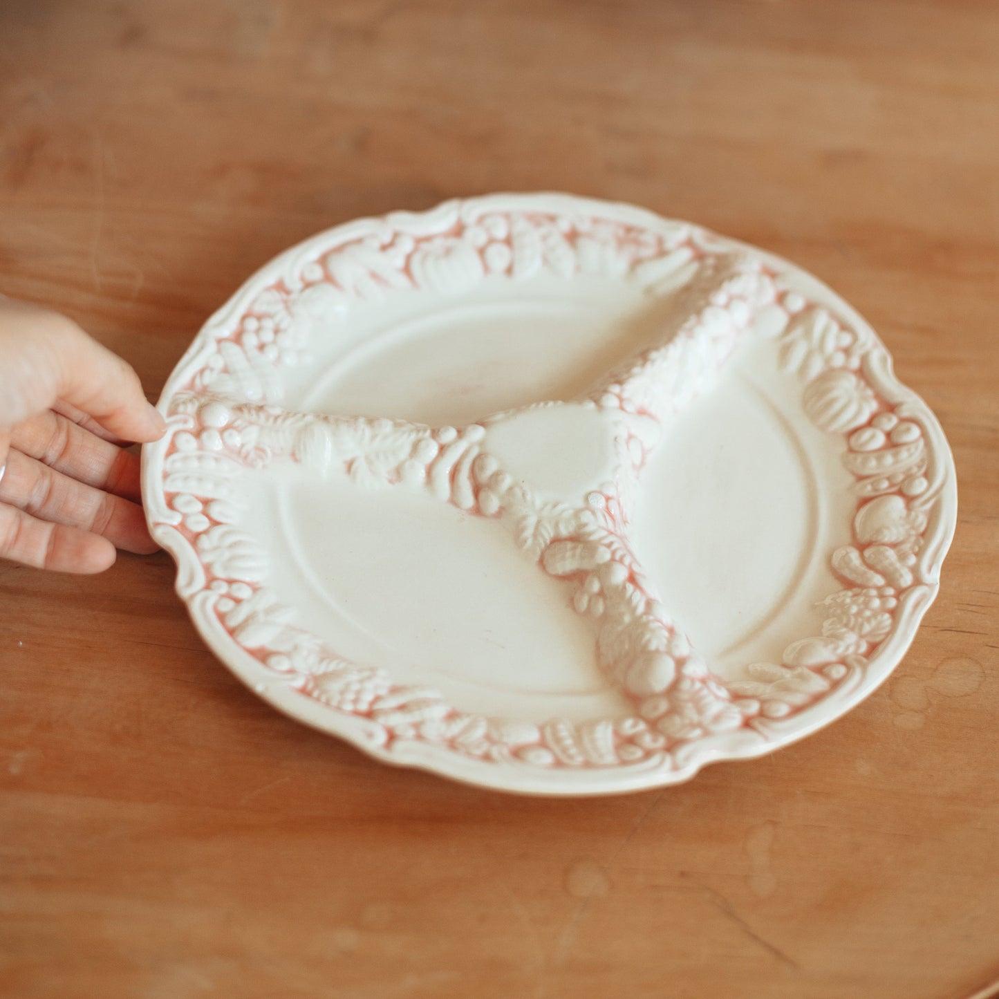 Pale Pink Crudité Plate