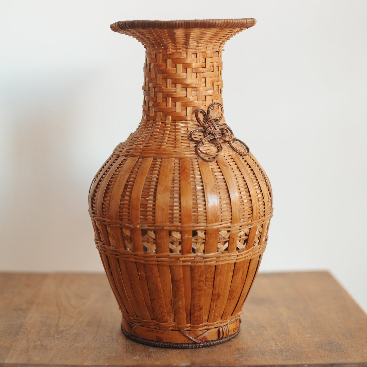 Vintage Woven Wicker Vase