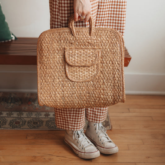 Vintage Woven Tote Bag