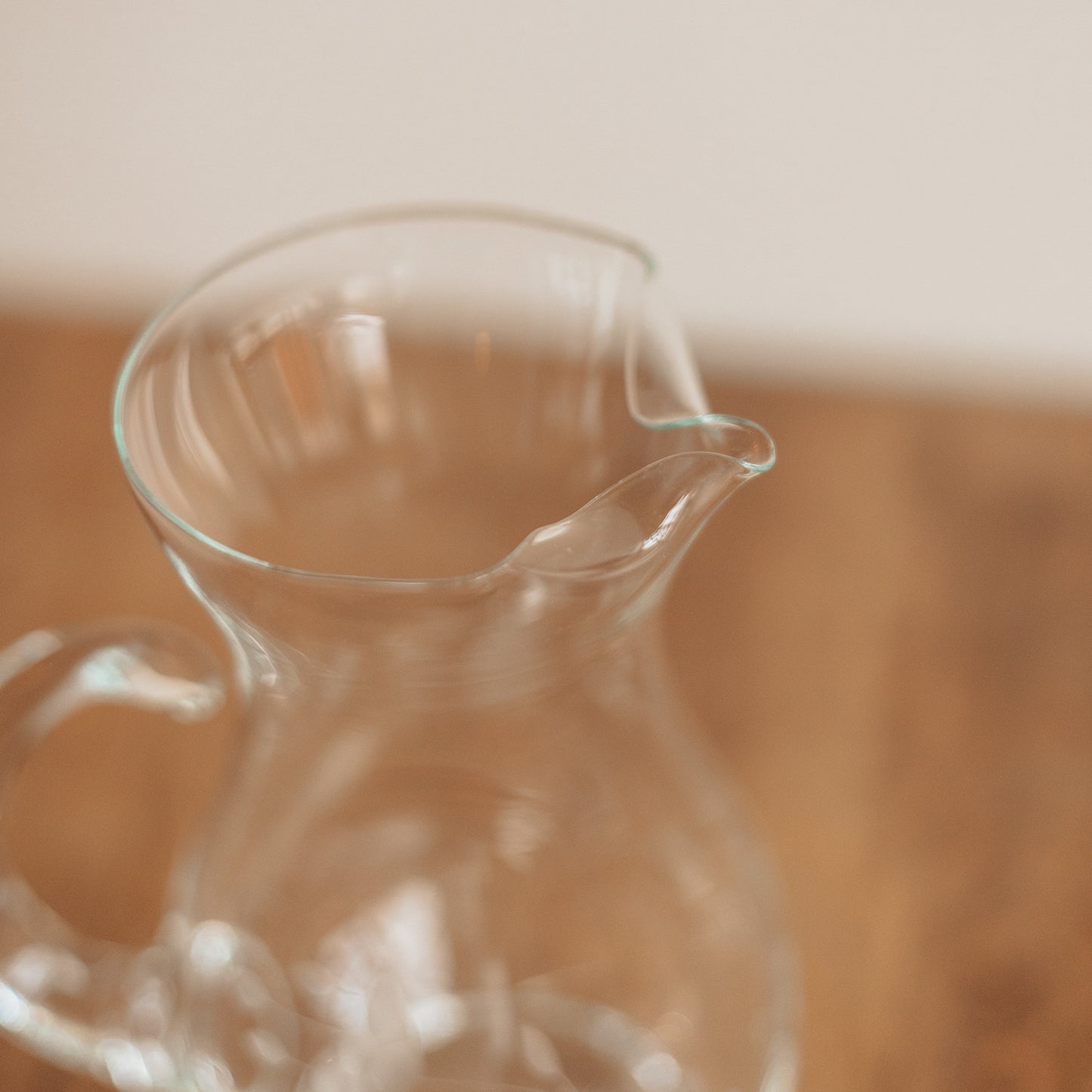 Small Etched Glass Pitcher