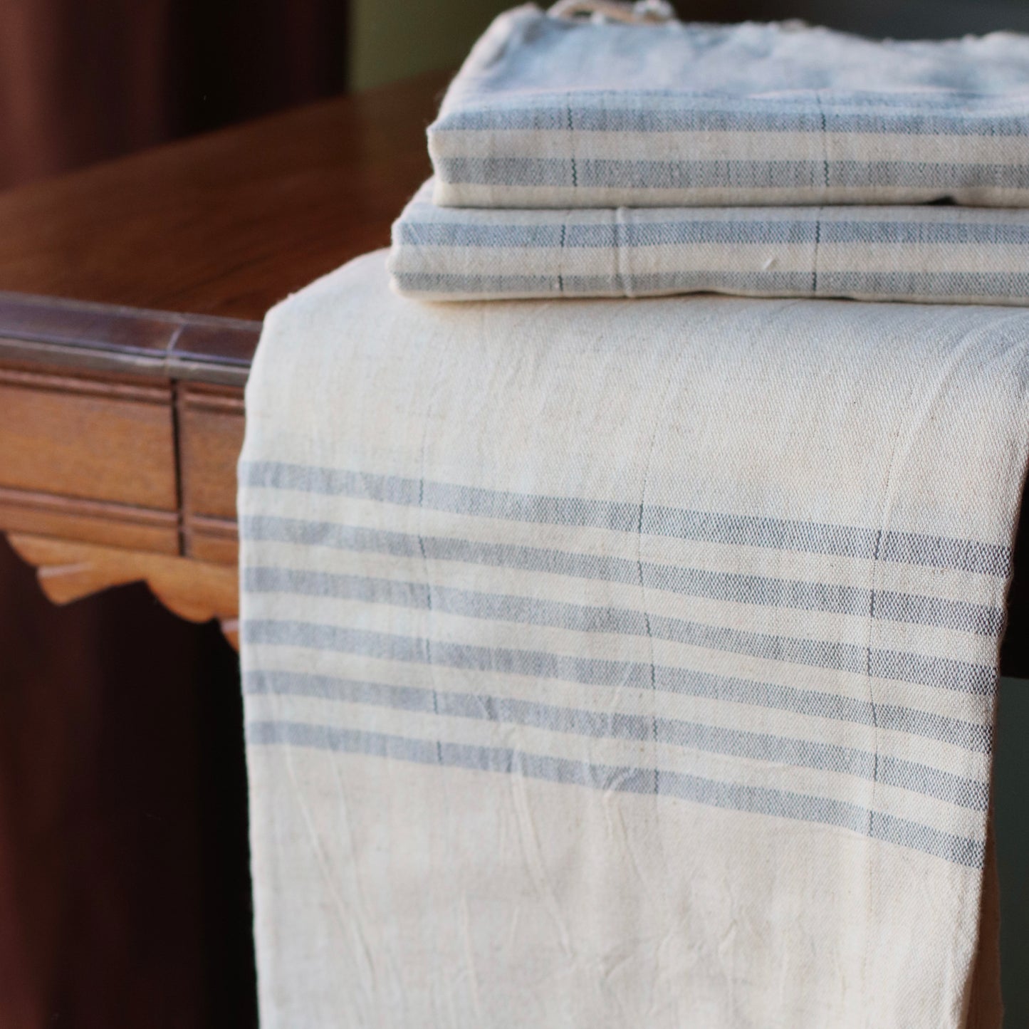 Turkish Towel | Luxury Bath Towel, Linen Grey Stripe