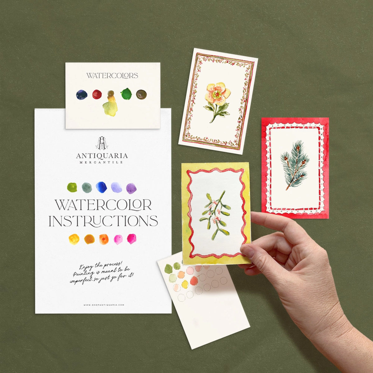Mini Winter Botanical Watercolor Painting Kit