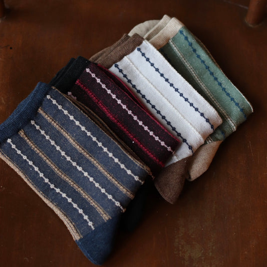 Dune Socks | Narrow Contrast Stripe Socks, Assorted Colors