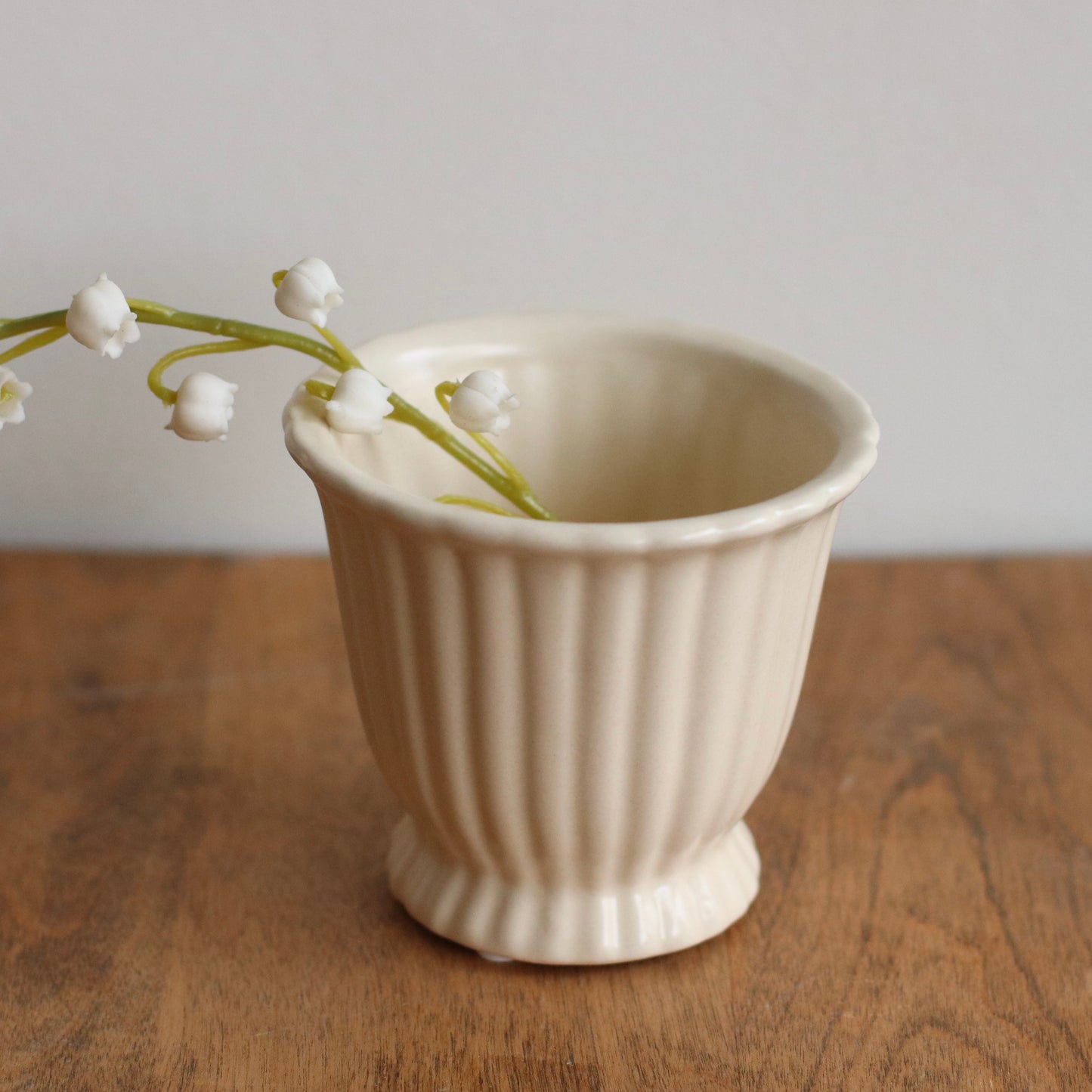 Cream Fluted Plant Pot, Small