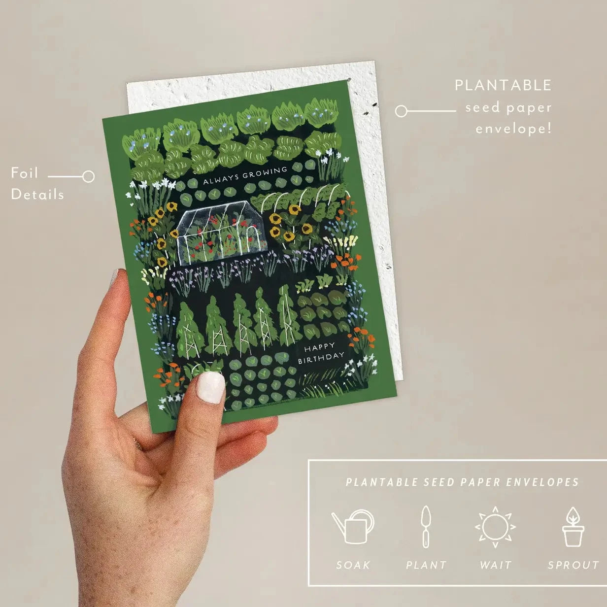 Seedlings | Always Growing, Birthday Card